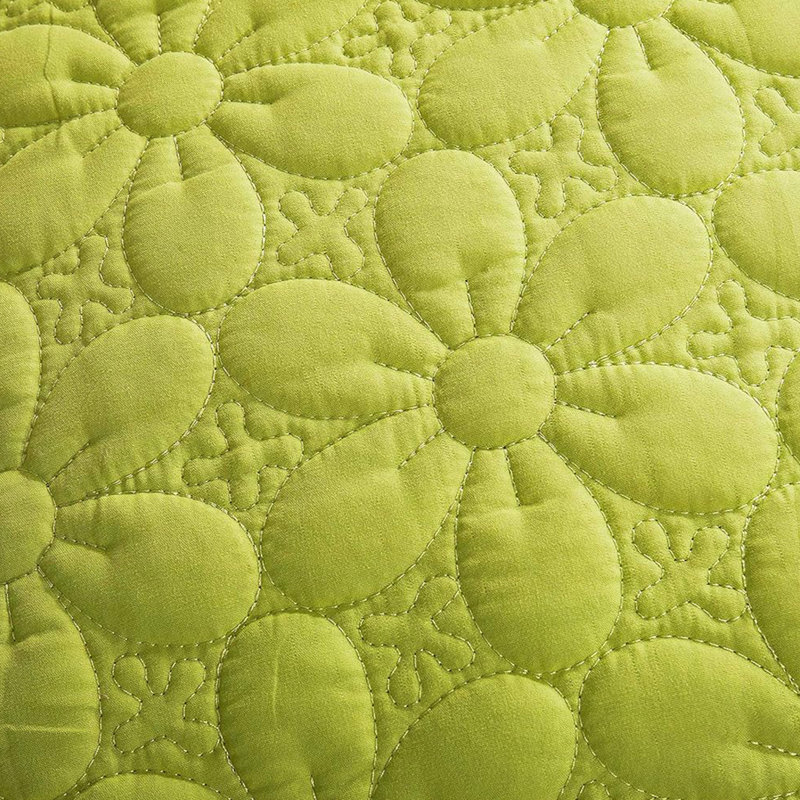 Housses de coussin floral matelassées (ensemble de 2), Limette, 16" x 16"