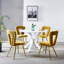 Ensemble de 4 chaises de salle à manger rembourrées, chaises de cuisine et chaises d'appoint-649077580