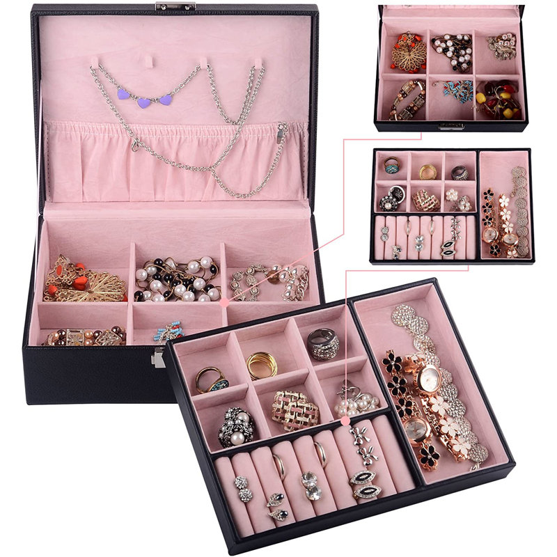 Boîte à bijoux de voyage, Noir