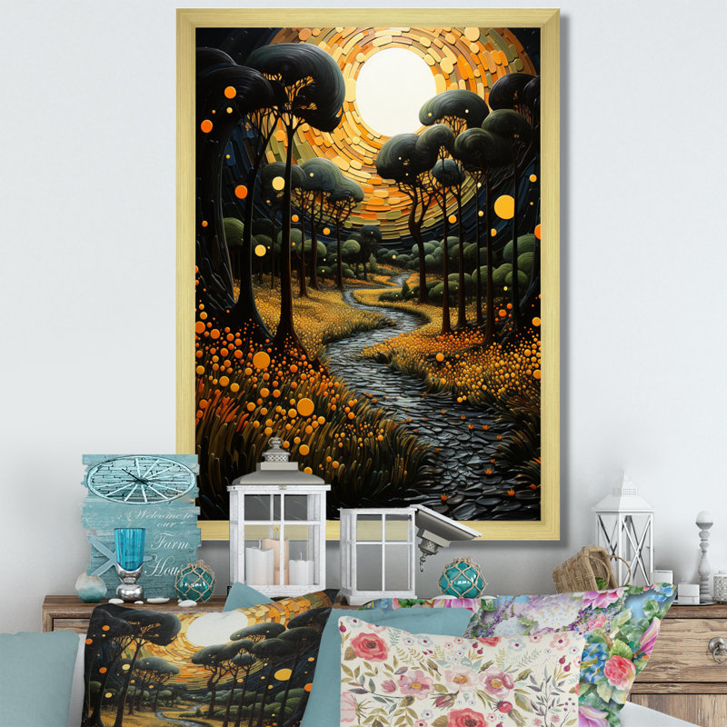 Impression sur toile Bahman, H 44 po x l 34 po x P 1,5 po, Encadrement doré