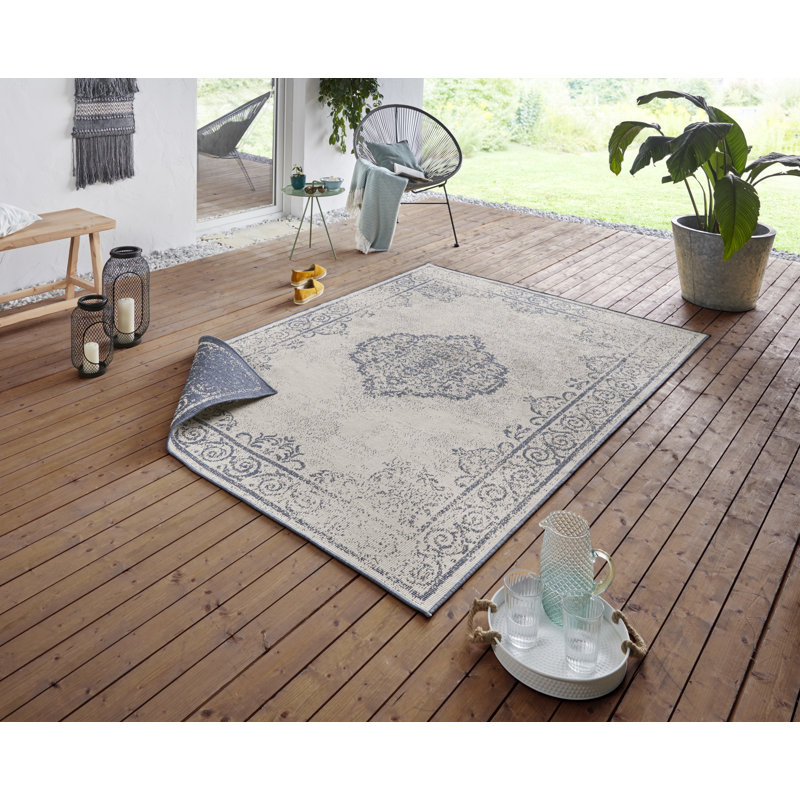 Cebu Flatweave Faded Blue Rug, Rectangle 240 x 340cm