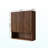 26" Wall-Mounted Striped Bathroom Cabinet, With Doors, Shelf And Open Storage Compartment Over The Toilet Storage Cabinet For Bathroom, Kitchen, Laundry Room, Drak Walnut Woodgrain Color-851932735