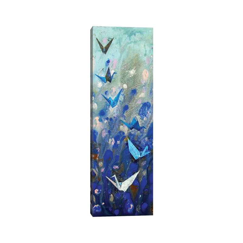 Origami Cranes by Michael Creese - Wrapped Canvas Panoramic Painting, 30.48 cm H x 91.44 cm W x 1.91 cm D