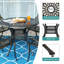 Callendale Round Metal Outdoor Bistro Table With Umbrella Hole , 91cm cm W 91cm cm D-1794585177