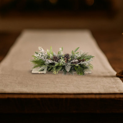 Arrangement artificiel de Noël floqué