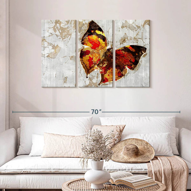 Brampt Grunge Butterfly, 28" H x 45" W