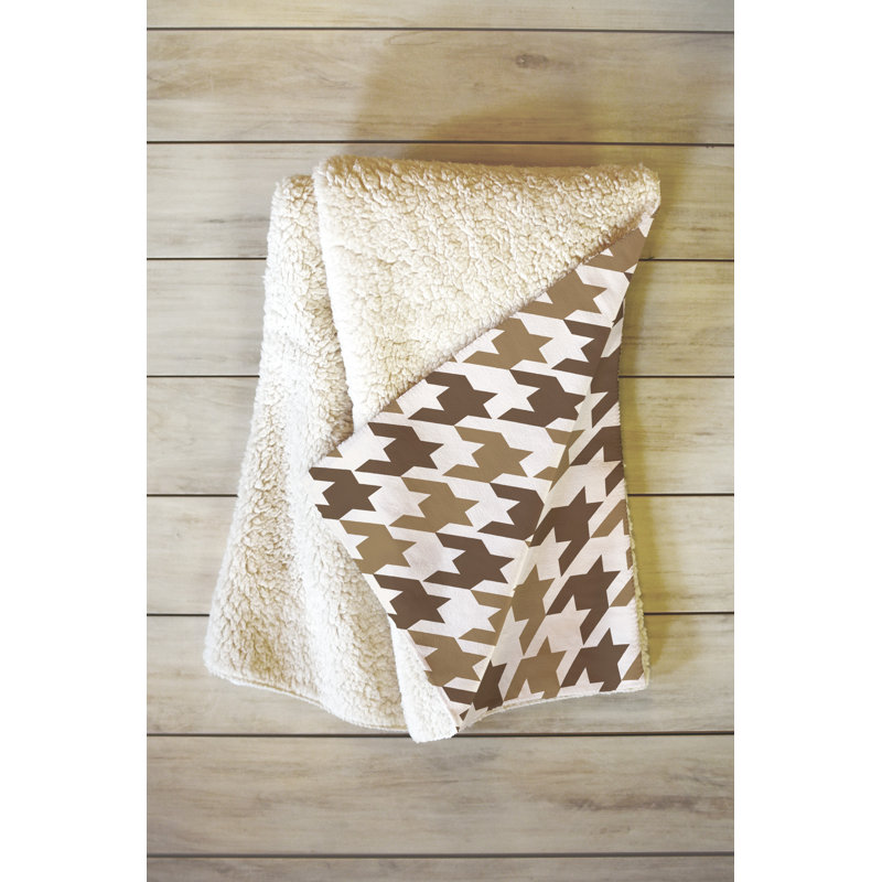 Jeté houndstooth brun allyson johnson, l 50 po x L 60 po