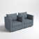 Malena Modern Reception Loveseat With Built-In Cupholder Comfortable And Stylish