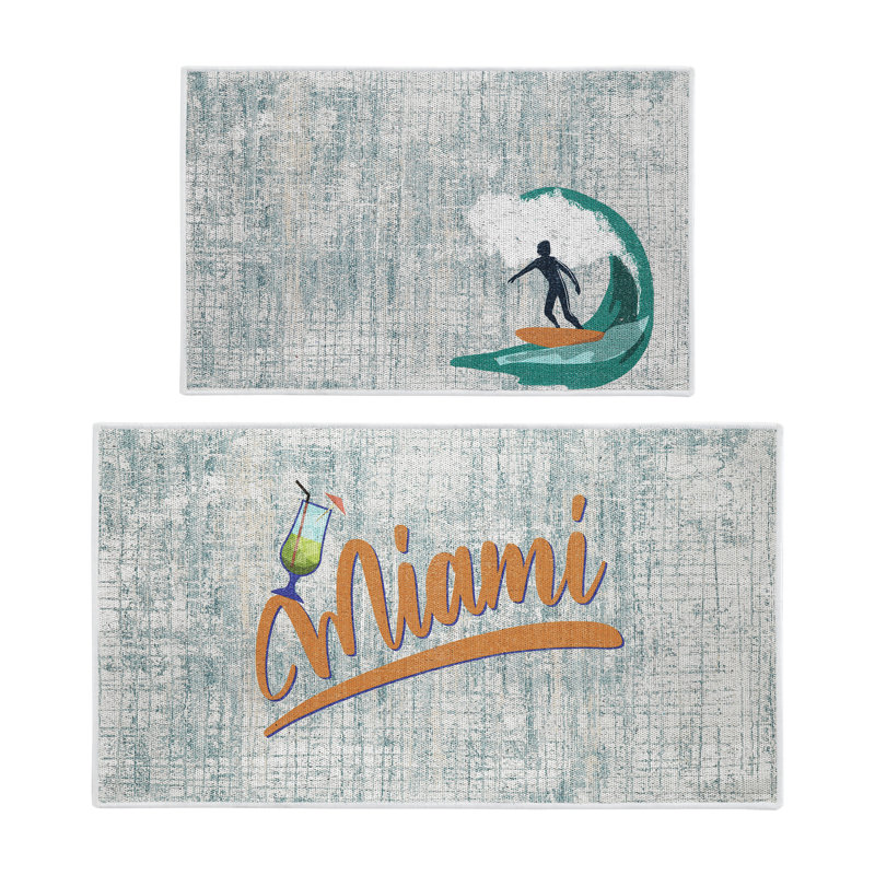 Tapis de cuisine polyvalent 2 pièces