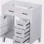 Meuble-lavabo de 30 po sans lavabo, base d'armoire seulement, armoire de salle de bain avec tiroirs, structure solide et panneau de fibres à densité moyenne, blanc-120102425