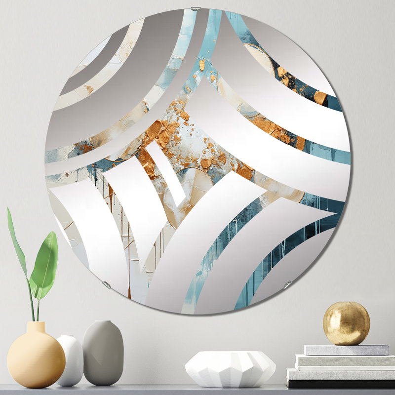 Miroir décoratif Blue Wave, 23,6 po x 23,6 po
