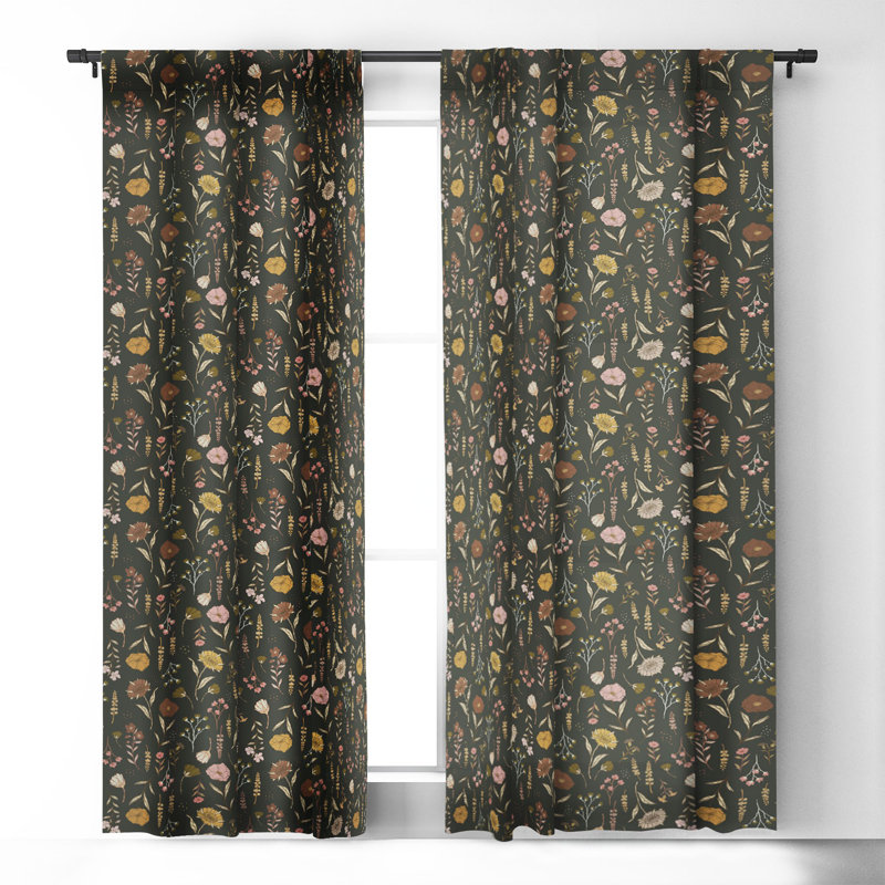 Andresky Cottage Garden V 1pc Blackout Window Curtain Panel, 50" W x 96" L