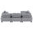 4 Modular Sectional In Gray Corduroy, Solid Wood Frame, Loose Pillow Covers , Corduroy Upholstery, Construction