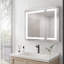Armoire de salle de bain 36 po x 30 po avec miroir lumineux à DEL - double porte de rangement brouillard avec fonction de luminosité tactile et de température de couleur réglable, portes, 3000k 6000k, 3 tablettes,