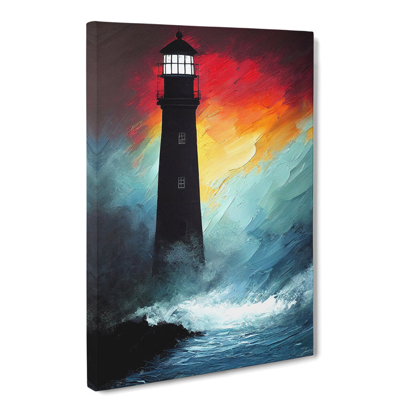 Lighthouse At Night Vol.2 - Wrapped Canvas, 60cm H x 40cm W x 3cm D