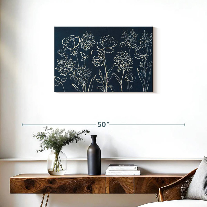 Harnek An Indigo Floral I, H 20 po x l 30 po