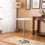 Ensemble de table de bar à hauteur réglable en bois et métal chromé Baxton et 2 tabourets pivotants réglables en chrome