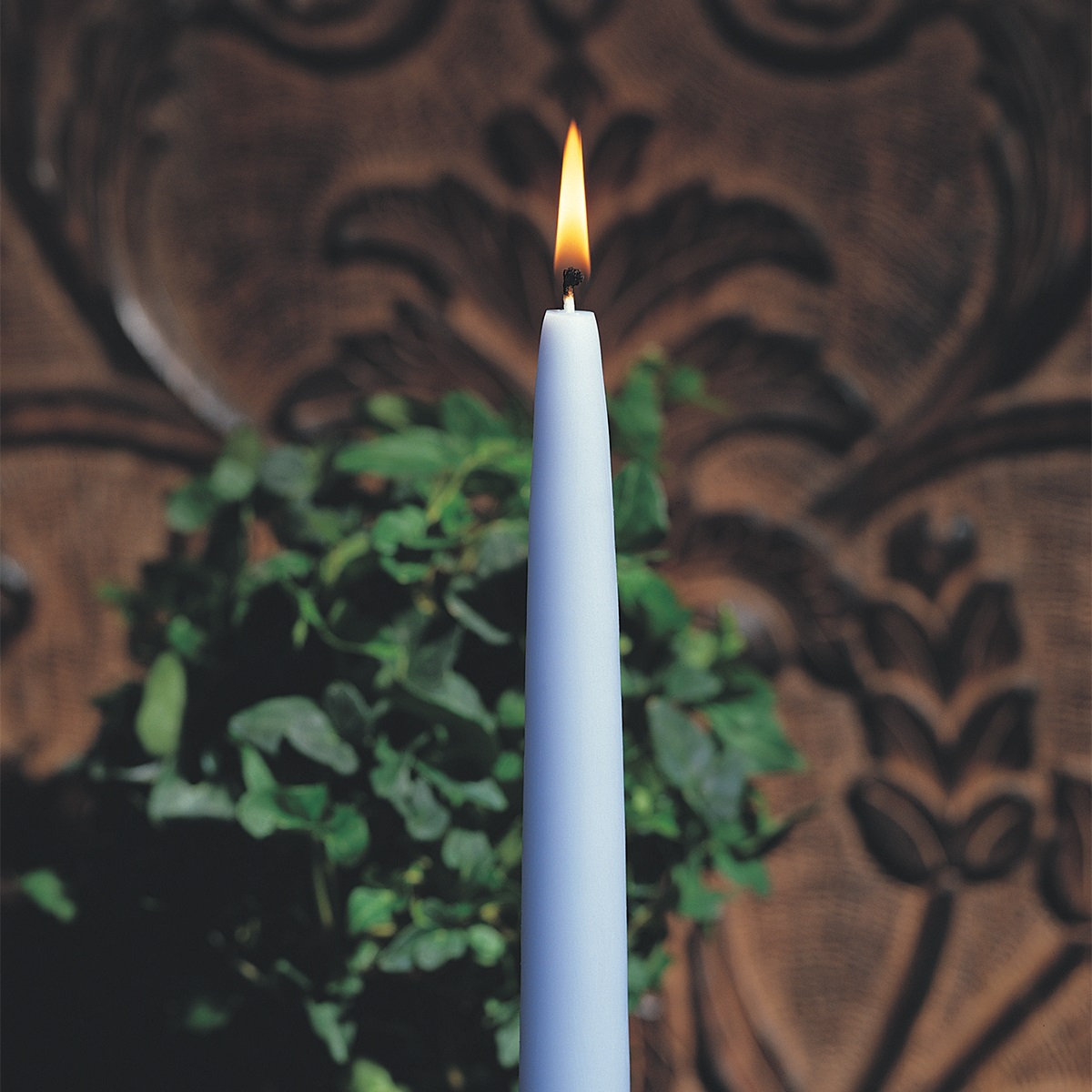 Unscented Taper Candle Set, 12" H x 0.88" W x 0.88" D, Platinum