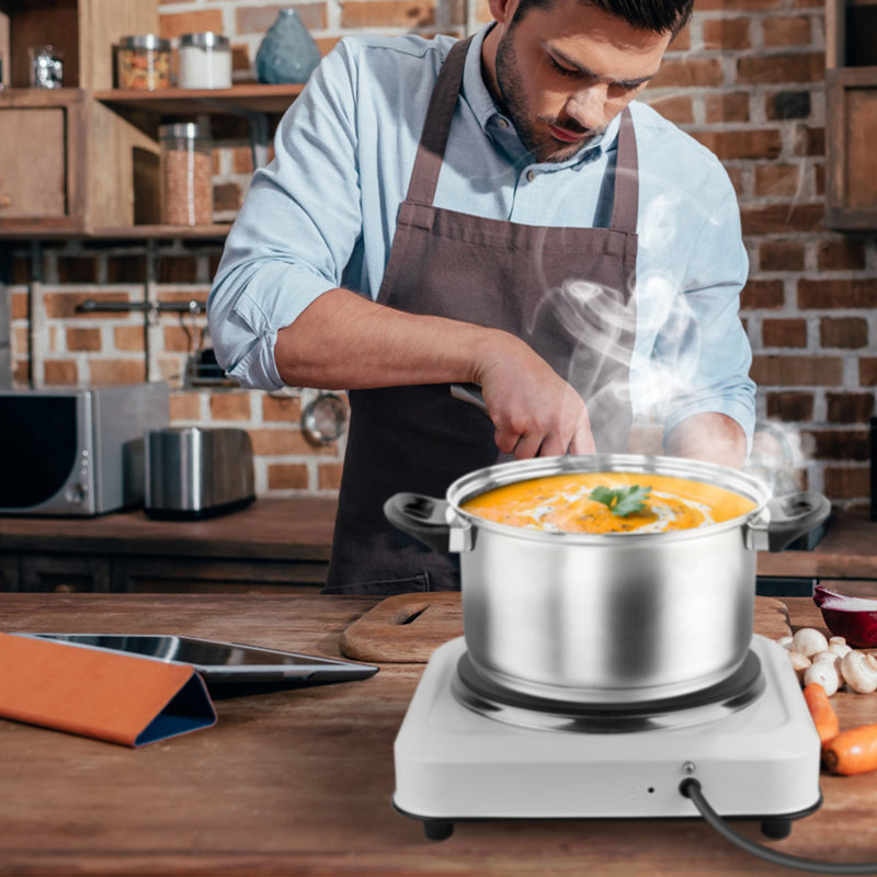 1000W Portable Heating Hot Plate, White