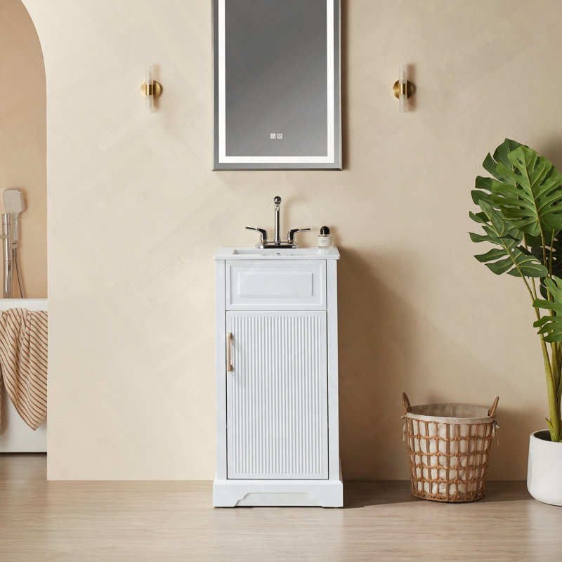 Meuble-lavabo autoportant entièrement assemblé avec peinture écologique de haute qualité