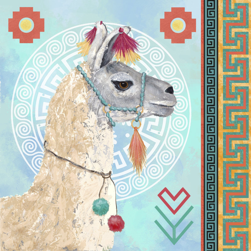 " Peruvian Dreams I " by Jade Reynolds Painting Print, 30" H x 30" W  