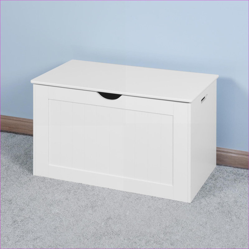 Banc de rangement relevable avec charnières de sécurité, blanc cassé | Hall d'entrée | Panneau de fibres à densité moyenne