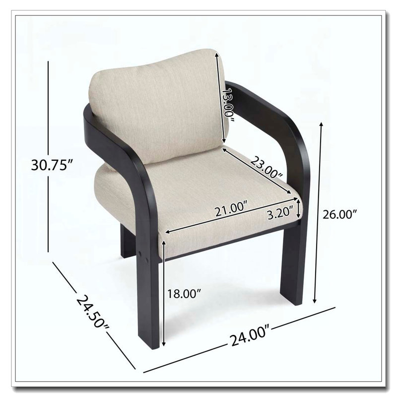 Chaise de salle à manger en bois avec accoudoirs