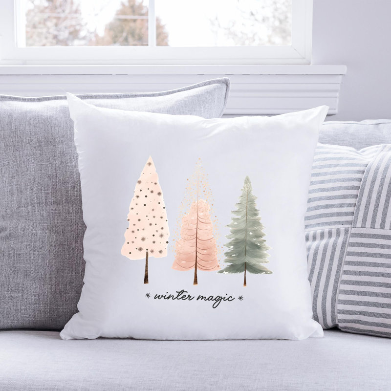 Coussin décoratif en polyester 06_Hygge_Christmas_tree, 20 po x 20 po