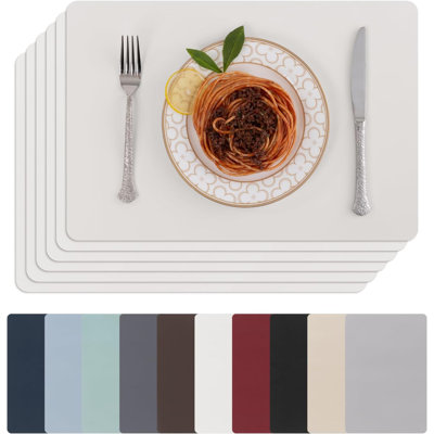 Placemats Set Of 6 Faux Leather
