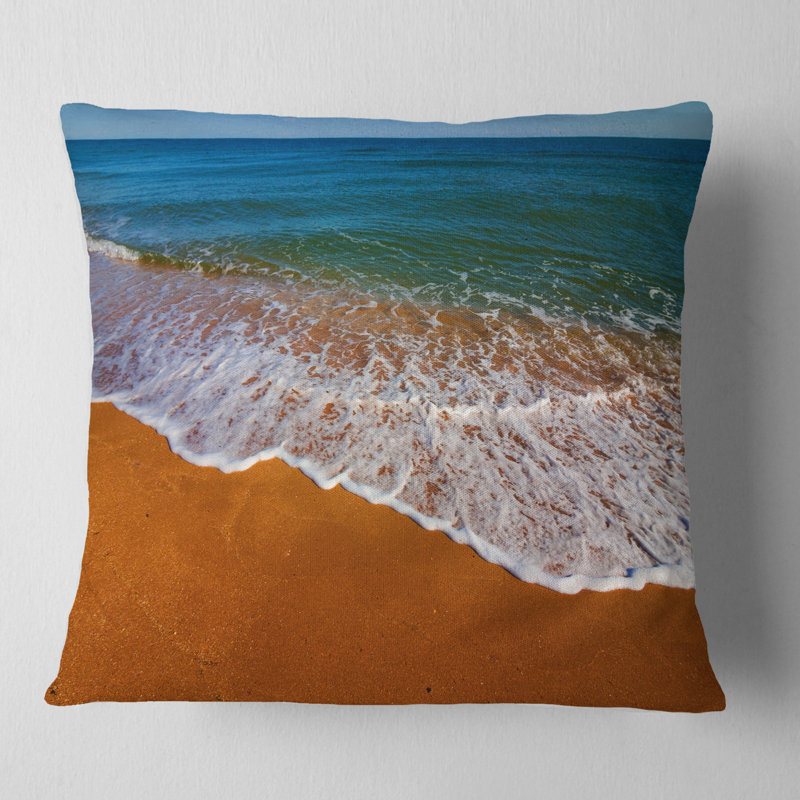 Oreiller ondulations d’été pour les vagues de mer, 16 po x 1 po, Coussin décoratif