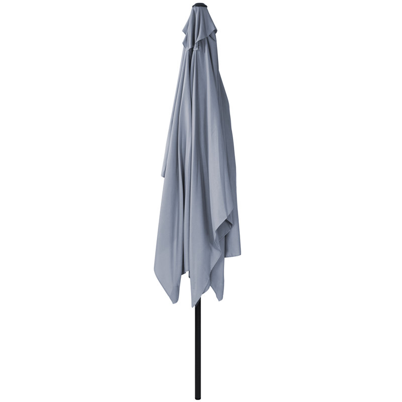 Orlando 300cm X 200cm Rectangular Market Parasol, Grey