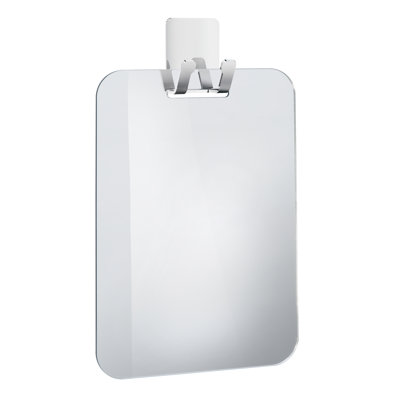 Miroir de douche avec rasoir auto-adhésif