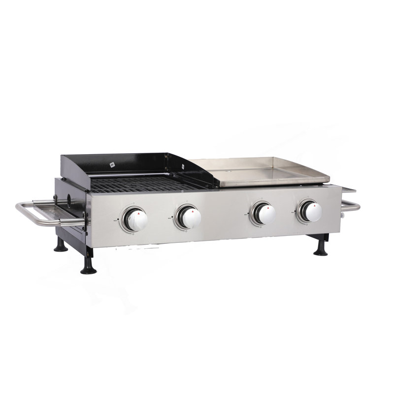 2 Burner Gas And PLANCHA Combo Grill