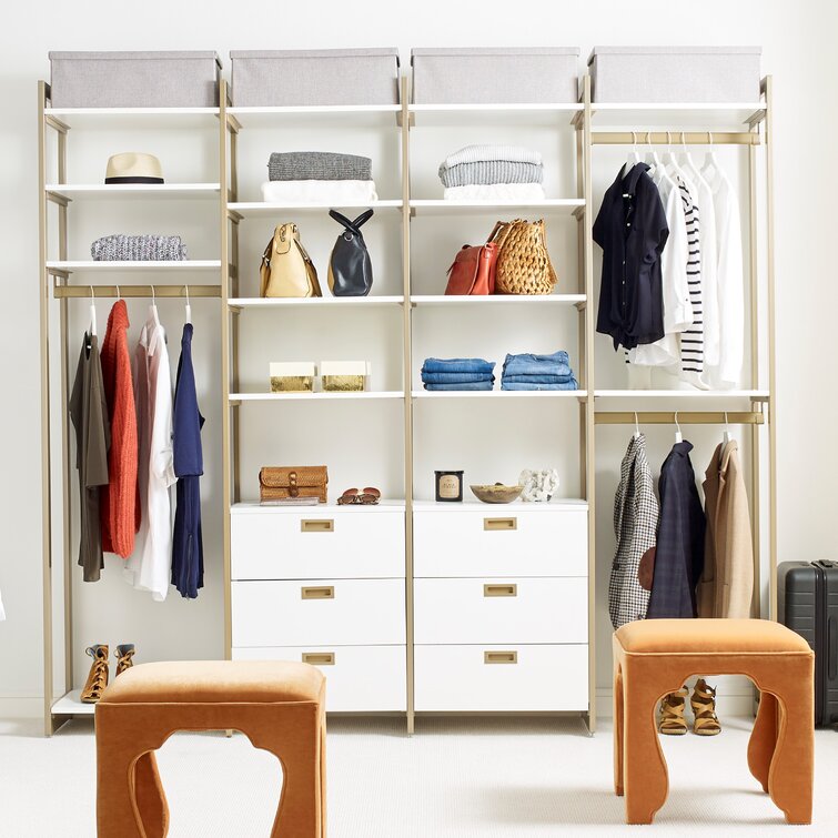 California Closets® The Everyday System™ Double Hanging & Shoe Storage Closet System Walk In Set