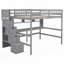 Lit mezzanine double avec bureau-1390849291