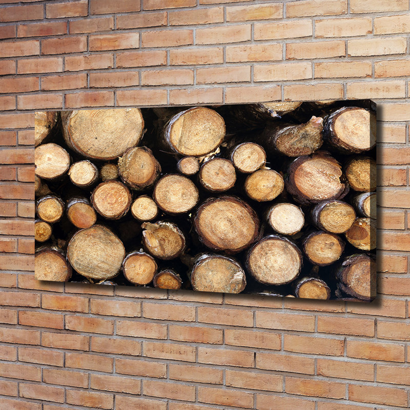 Logs Of Wood - Wrapped Canvas Print