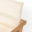 Chaise de salle à manger Belfast, ensemble de 2, structure en teck et tissu beige