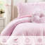 Édredon simple / simple TG à double bord à volants, motif et couche blanche douce - Microfibre brossée, légère, respirante pour une utilisation à l'année Confortable Facile à nettoyer-130192913-130192915