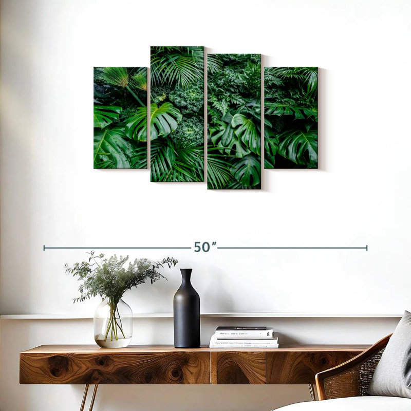 Harnek Monstera Deliciosa Leaves, 22" H x 36" W