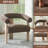 Mamanbai Upholstered Barrel Accent Chair Armchair with Three Solid Wood Legs-557366515