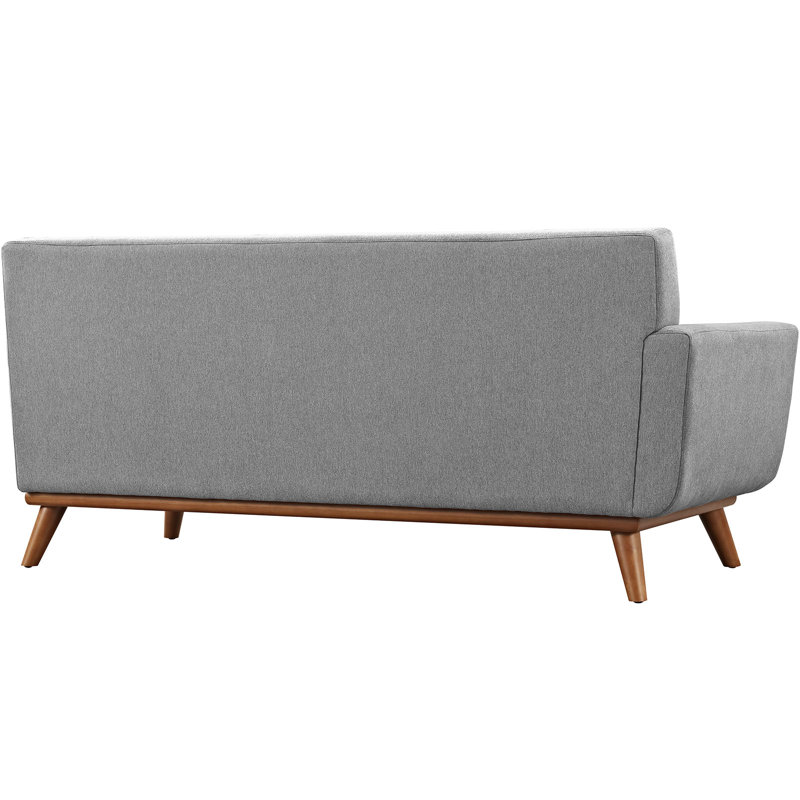 Modway Engage Mid-century Modern Upholstered Fabric Left-arm Loveseat, Gray