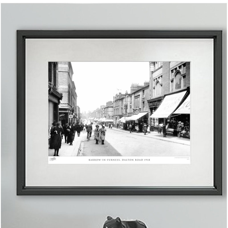 Barrow-in-Furness, Dalton Road 1918 by Francis Frith - Single Picture Frame Print, 28cm H x 36cm W x 2.3cm D