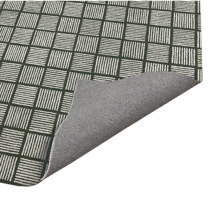 Tapis de cuisine léger antidérapant Tally Blocks, Rectangle 4pi x 6 pi, Chimichurri