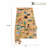 Alabama Cutting & Serving Board with Artwork by Fish Kiss