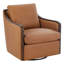 Fauteuil d'appoint pivotant en cuir Grayton-108739216