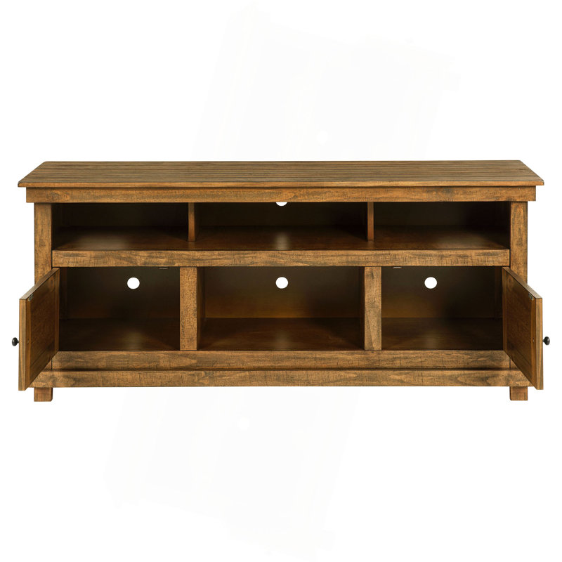 Meuble télé Castleton, H 27 po x L 60 po x l 16,25 po, Brun patiné