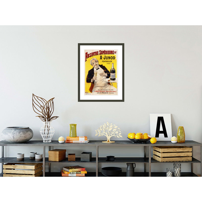 Affiche «Absinthe Superieure Beverage» par Inconnu - Impression sur toile encadrée, H 29,5 po x l 23,27 po