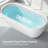 Sola 67"×29.5" Gloss White Acrylic Double Ended Freestanding Flatbottom Soaking Bathtub-127274905