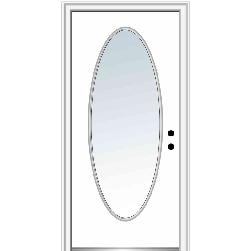 Grandes portes d’entrée pré-raccrochées en acier, H 81,75 po x l 30 po x P 4,56 po, S'ouvre à gauche vers l'intérieur