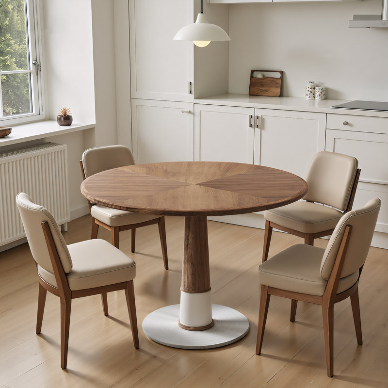 Ebern Designs Wooden Round Dining Table 120cm | Wayfair.co.uk